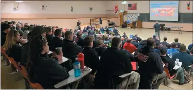  ?? SUBMITTED PHOTO ?? A regional fire training event that occurred this weekend. Nick Martin, battalion chief with the City of Salisbury, N.C., and Floyd Wise, a battalion chief with the city of Harrisburg, spoke at the event