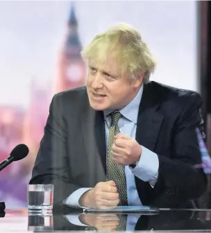  ?? Jeff Overs ?? Prime Minister Boris Johnson appearing on The Andrew Marr Show