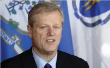  ?? AP FILE ?? WAYWARD WORDS: Gov. Charlie Baker has been under fire before for off-the-cuff comments including in 2018 when he said he wasn’t sure if he was voting for fellow Republican Geoff Diehl for U.S. Senate after he endorsed him.