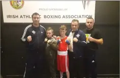  ??  ?? Ben Lynch, Darren O’Toole, Johnny Lynch, Paul O’Toole, Warren O’Toole from Enniskerry Boxing Club.