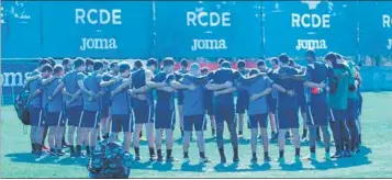  ?? FOTO: RCD ESPANYOL ?? Unidos. El primer equipo del RCD Espanyol se solidarizó con el dolor por las víctimas