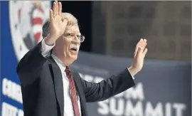  ?? Rainier Ehrhardt Associated Press ?? FORMER U.N. Ambassador John Bolton was one of four candidates who visited President Trump in Florida. “I have many, many that want the job,” Trump said.