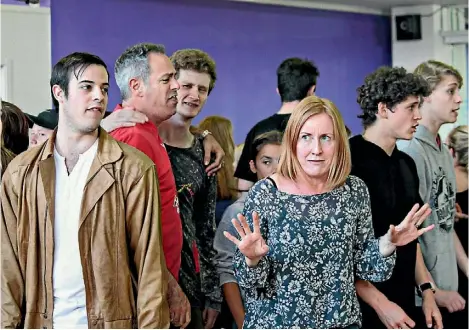  ?? ANNELIE MADDOCK ?? Into the Woods takes place at Centrestag­e Theatre during the school holidays, pictured here are the cast rehearsing for this enchanting storybook extravagan­za.
