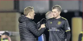  ??  ?? Job done Dylan Mackin and boss David Hopkin