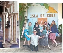  ?? ?? Gemma, her friends and tour guide Max, from Ybor City Walking Tours, standing inside the plot of land that still legally belongs to Cuba