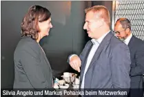  ??  ?? Silvia Angelo und Markus Pohanka beim Netzwerken