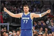  ?? RICHARD W. RODRIGUEZ/AP ?? Mavericks guard Luka Doncic already has racked up more than 8,500 points, and he won’t turn 24 until the end of this month.