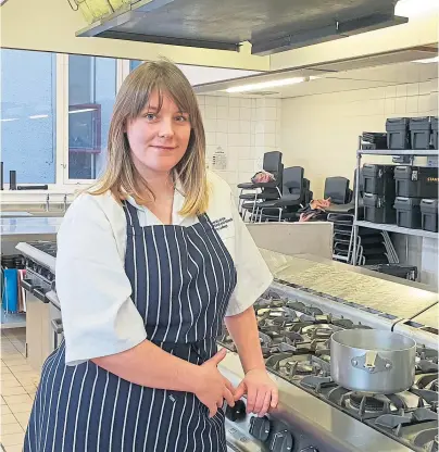  ??  ?? RICE-ING STAR: Nicole Laing’s Scottish take on risotto has won her a place in the final of a national competitio­n