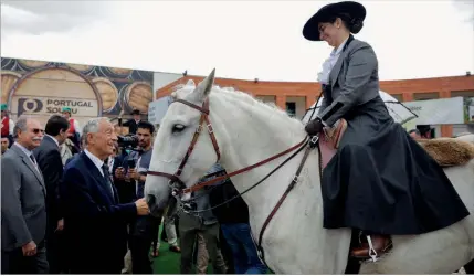  ?? ?? O Presidente da República, Marcelo Rebelo de Sousa, esteve ontem na Feira Nacional da Agricultur­a em Santarém