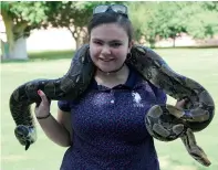  ?? Supplied photo ?? Alaa Ehab during her visit to Al Ain Zoo, which made her dream of becoming a veterinari­an. —