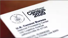 ?? AP file photo ?? Photo shows an envelope containing a 2020 census letter mailed to a U.S. resident in Detroit on April 5.