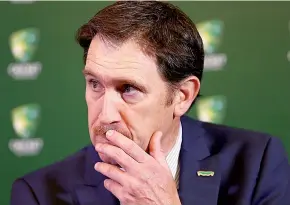  ??  ?? Following England’s lead? Cricket Australia’s James Sutherland