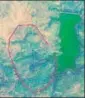  ?? STATE FOREST DEPARTMENT ?? The area (marked in pink) near Loni village, where the male cub escaped after jumping over a 10-foot high-chain link fence in December 2018.