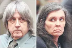  ?? — Reuters photo ?? File combo photo shows David Allen and Louise Anna (right) making a court appearance in Riverside, California, US,