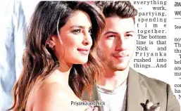  ??  ?? Priyanka and Nick