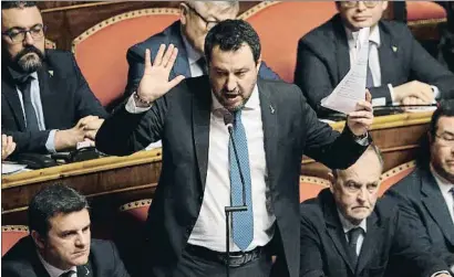  ?? ANDREW MEDICHINI / AP ?? Matteo Salvini en una imagen de febrero del 2020, cuando era el jefe de la oposición italiana