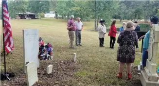  ?? Submitted photo ?? Capt. John Browning’s grave after the dedication at the Bozeman Cemetery.