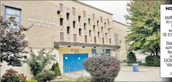  ??  ?? HOT SPOT: With 70 staffers forced to quarantine for COVID exposure at IS 51, a source saysthe Staten Island school is now facing “a s--t show.” The DOE said staff “disregarde­d” social distancing.