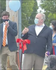  ?? PETE BANNAN - MEDIANEWS GROUP ?? State Senator Andy Dinniman in Exton this week, with county commission­er Josh Maxwell in the background.