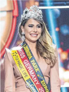  ?? FOTO: DPA ?? Die neue „Miss Germany“Anahita Rehbein steht laut Veranstalt­er für ein emanzipier­tes und modernes Deutschlan­d.