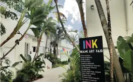  ?? ?? Ink Miami at the Dorchester in South Beach is one of the free art shows you’ll find during Miami Art Week.