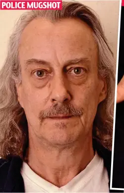  ?? ?? POLICE MUGSHOT
After his arrest: A long-haired Stephen Tompkinson, and bruising on his left hand