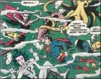  ??  ?? The Legion of Super-Heroes find themselves in a tight spot, as scripted by a young Jim Shooter.