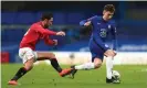  ??  ?? Billy Gilmour (right) gave a tidy display in central midfeld. Photograph: Clive Rose/ Getty Images