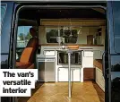  ?? ?? The van’s versatile interior