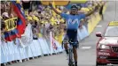  ??  ?? El ciclista colombiano, Nairo Quintana en el Tour de Francia de 2019.