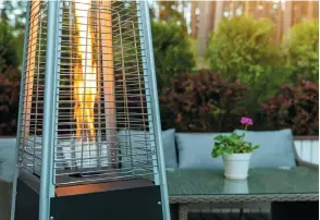  ??  ?? Photo below left: With homeowners spending more time outside due to COVID-19, outdoor and patio heaters, which can help extend the outdoor living season, are currently trending. Photo: Shuttersto­ck