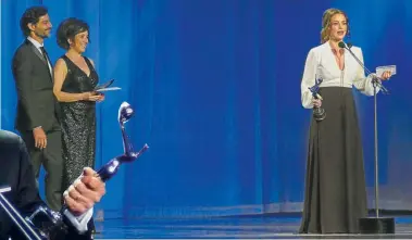  ?? LIFETIME ?? Dolores Fonzi se llevó el premio a la Mejor Actriz por La patota.