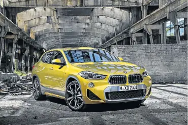  ??  ?? The BMW X2 will arrive in SA with various new colours and styling packages. The interior, right, is basically the same as the X1, although there are a couple of options to differenti­ate it.