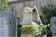  ??  ?? The grave of Emelyn Story in Rome was created by her sculptor husband, William Wetmore Story, also buried there.