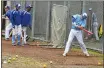  ?? CHRIS RILEY — TIMES-HERALD ?? Brandon Herter takes on a hitting skills station during Solano Community College baseball practice on Thursday in Fairfield.