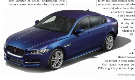  ??  ?? Below: Both inside and out, the new Jaguar XE means business.