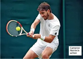  ?? ?? Cameron Norrie in action