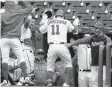  ?? ALEX
BRANDON/AP ?? The Nationals’ Ryan Zimmerman is greeted at the dugout after hitting a solo home run during the eighth inning against the Diamondbac­ks at Nationals Park on Saturday in Washington.