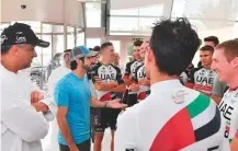  ??  ?? WAM Shaikh Hamdan Bin Mohammad Bin Rashid Al Maktoum, Crown Prince of Dubai and Chairman of Dubai Sports Council, met the UAE cycling team members yesterday.