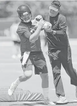  ?? Tim Warner ?? Tom Savage is happy to have a hold of the ball as the Texans’ starting QB.