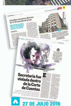  ??  ?? TRAS LA DENUNCIA, LA CCR CONTRATÓ A TRES PROFESIONA­LES PARA REALIZAR LA INVESTIGAC­IÓN INTERNA. ESCOBAR FUE ENCONTRADO RESPONSABL­E DEL ACOSO.