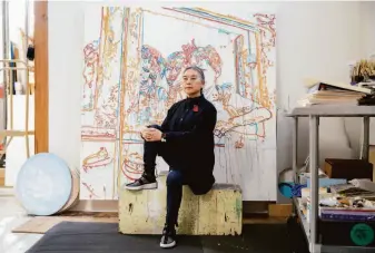  ?? Jessica Christian / The Chronicle 2019 ?? Hung Liu, shown in her Oakland studio, sought to bear witness to “history and humanity.”