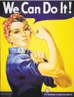  ?? Associated Press ?? “Rosie the Riveter,” in overalls and bandanna, was a symbol of patriotic womanhood.