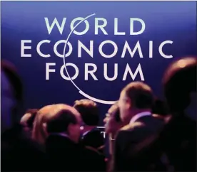  ?? PHOTO: REUTERS ?? Leaders at the WEF annual meeting in Davos, Switzerlan­d, yesterday. SA’s Minister of Trade and Industry talked about “improved investor sentiment”.