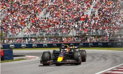  ?? Antonin Vincent/Dppi/LiveMedia/Shuttersto­ck ?? Red Bull’s Max Verstappen won the Canadian Grand Prix in Montreal while Lewis Hamilton finished third for Mercedes. Photograph: