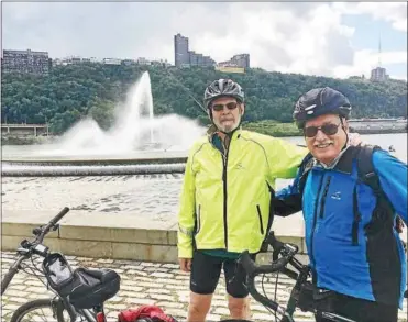  ?? SUBMITTED PHOTO ?? Charlie Hill and David Leonard, two Kendal at Longwood retirement community residents, both in their 70s, bicycled to Washington, D.C.