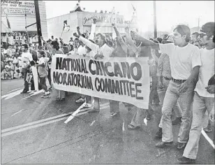  ?? Los Angeles Times ?? IN 1970, 20,000 people turned out to march against the Vietnam War in East Los Angeles.