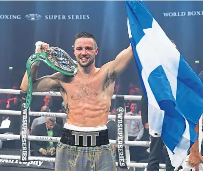  ??  ?? Josh Taylor will have his WBA and IBF belts on the line against his unbeaten Thai opponent.