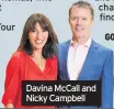  ??  ?? Davina McCall and Nicky Campbell