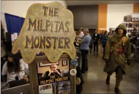  ?? PATRICK TEHAN — STAFF PHOTOGRAPH­ER ?? A booth for the 1975locall­y produced horror movie “The Milpitas Monster” features informatio­n and products during the Big Wow Comicfest in San Jose in in 2015.